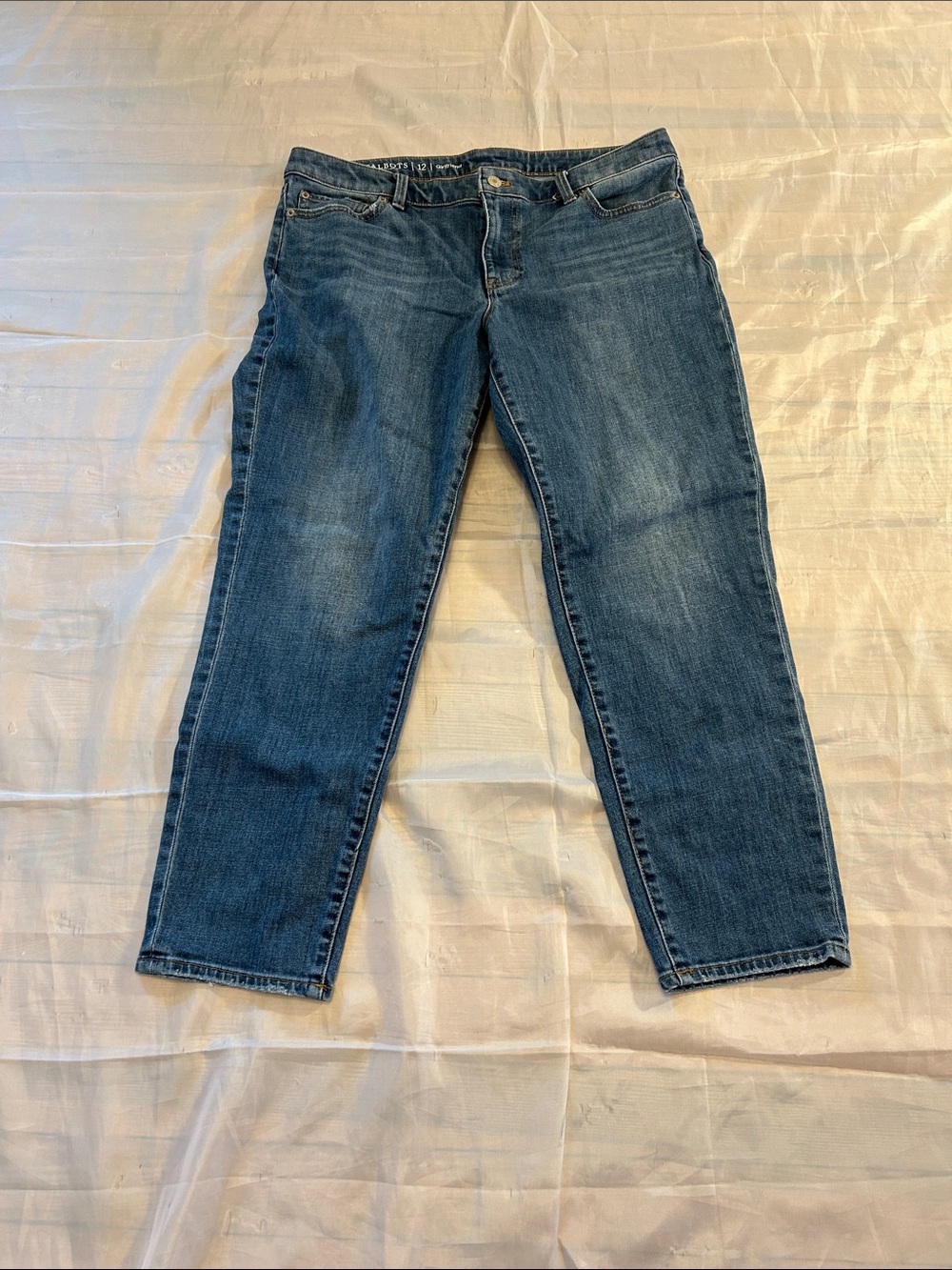 Talbots Women's Straight-Leg Jeans in Medium Blue Wash